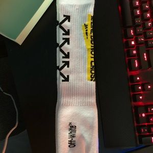 Off-White Fire Tape Socks White
